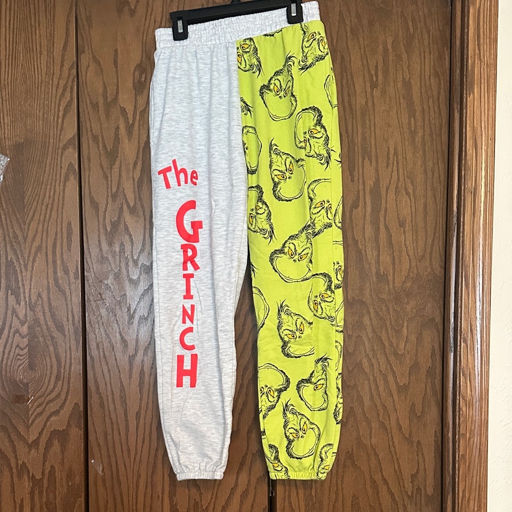 Dr. Seuss Grinch Track Pants - Gray, Green, and Red